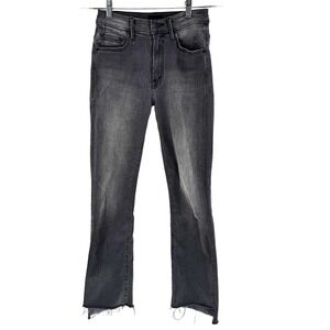 Mother Jeans The Insider Crop Step Fray High Rise Womens 24 Dancing in Moonlight